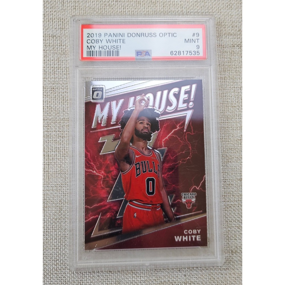 Panini Donruss Optic Basketball Coby White PSA 9 Red My House Chicago Bulls #9